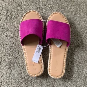 Purple espadrille sandals